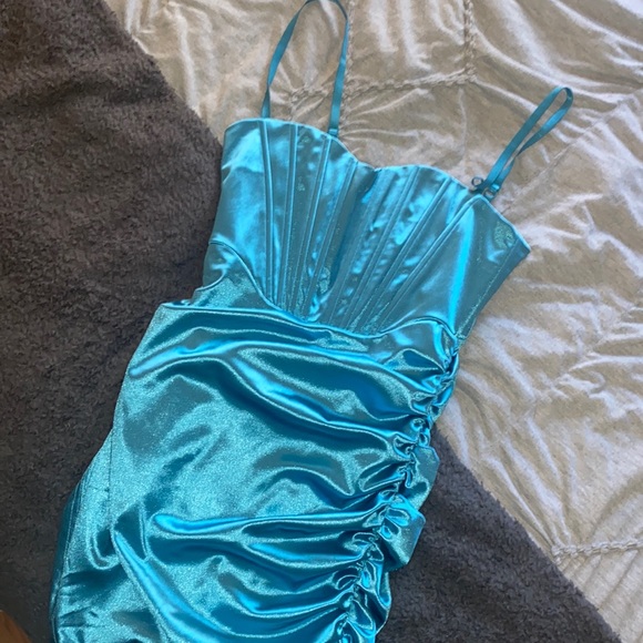 Turquoise Corset Dress - Picture 4 of 4